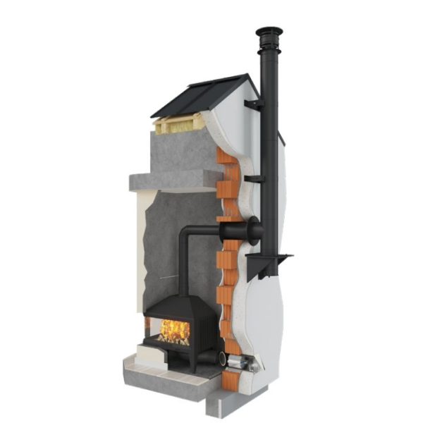 Ø 200 Personnalisez votre conduit de cheminée ( Noir Mat ) pour intérieur ou extérieur - Inox Mat