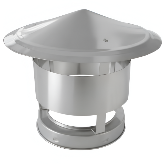 conduit de cheminee - chapeau anti refoulement