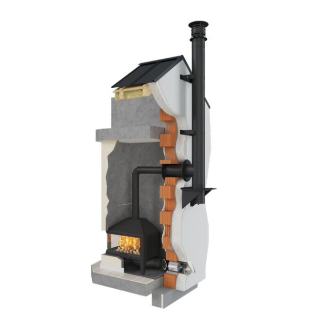 Ø 180 Personnalisez votre conduit de cheminée ( Noir Matt ) pour intérieur ou extérieur - Inox Mat