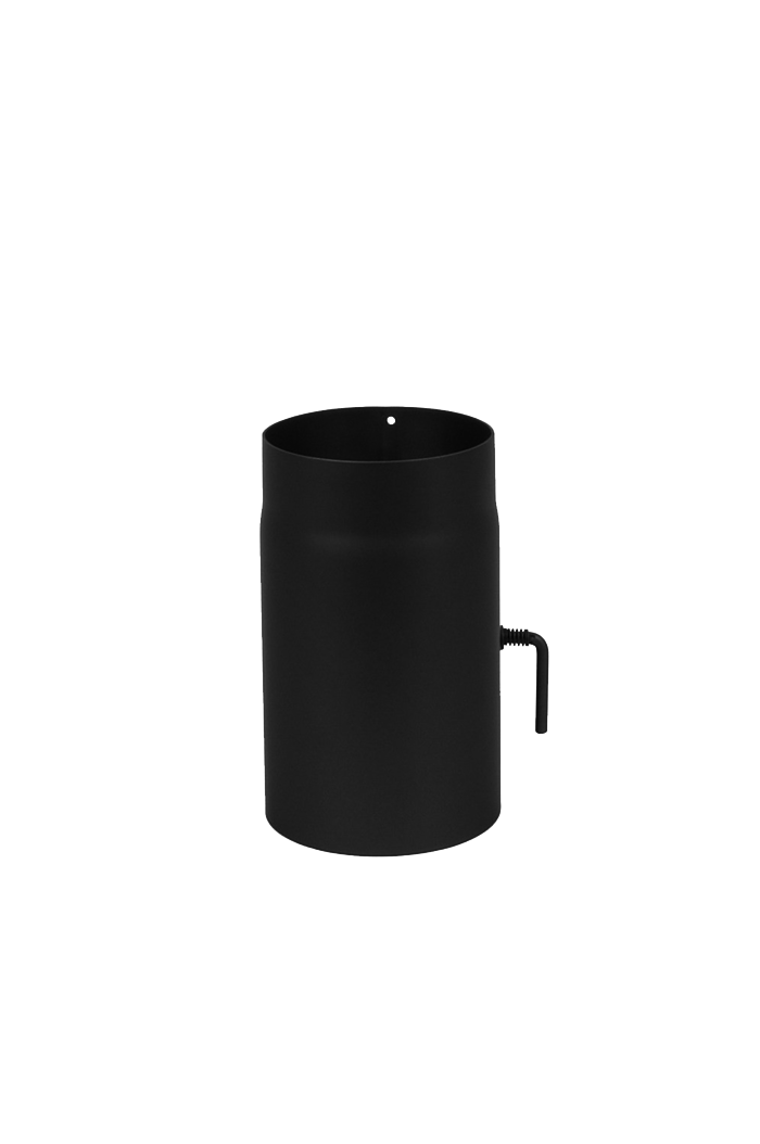 Conduit en acier simple paroi avec clapet papillon  25cm - 50cm Ø150mm