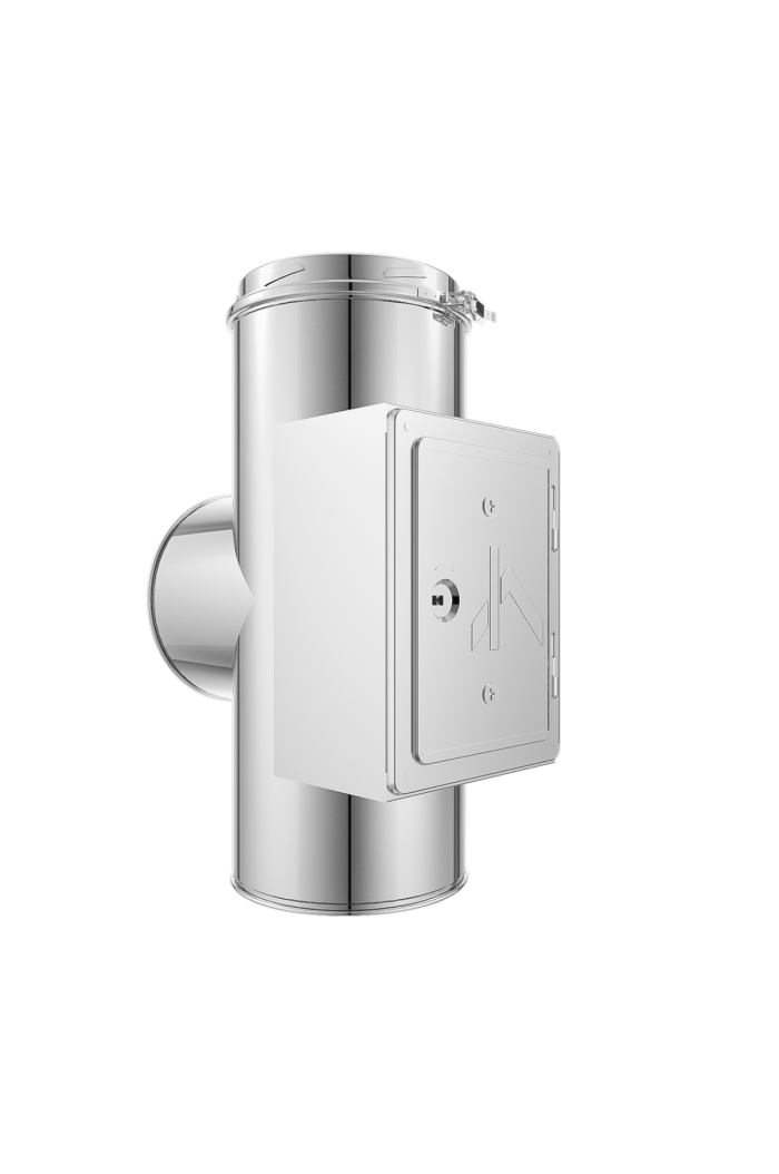 Té de raccordement avec trappe de ramonage