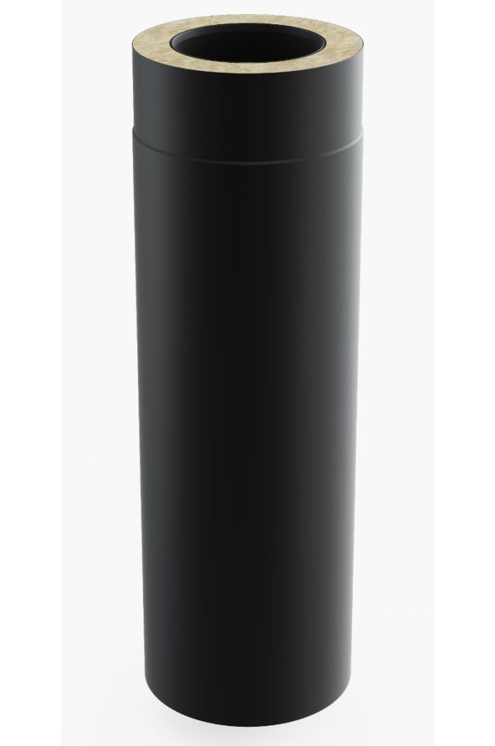 Inox Mat - Élément droit double paroi 500mm Ø200mm