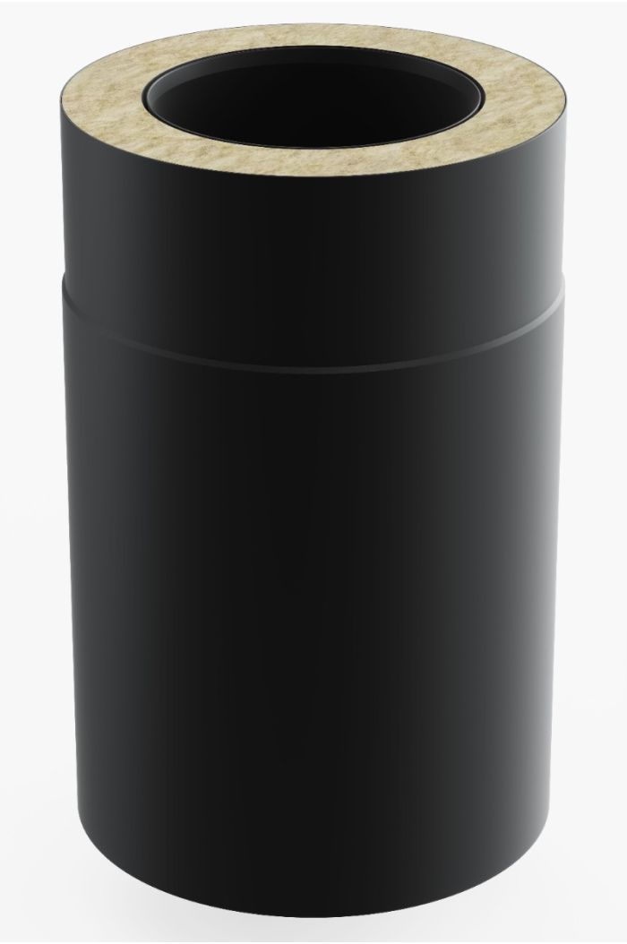 Inox Mat - Élément droit double paroi 250mm Ø100mm 