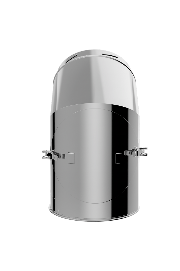 Coude 45 degrées avec trappe d&#039;entretien Ø 80 mm